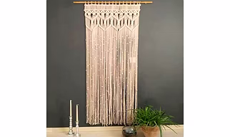 Macrame Door Curtains - Macrame Valance, Boho Home Decor