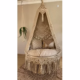 knottyartsisansco555 macrame swing chair - macrame hammock chair | home decor