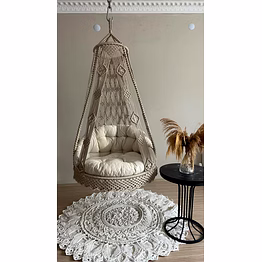 knottyartsisansco555 macrame swing chair - boho hammock chair | home decor
