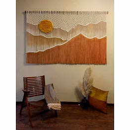knottyartsisansco555 handmade fiber art | macrame wall hanging - island