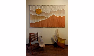 Handmade Fiber Art | Macrame Wall Hanging - ISLAND