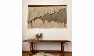 Handmade Fiber Art, Macrame Wall Hanging - CURLY HILLS