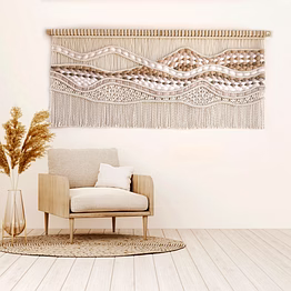 knottyartsisansco555 handmade wall art tapestry | boho wall hanging - rivers