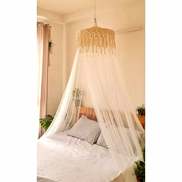 knottyartsisansco555 macrame canopy - tully ii chandelier, boho wall decor