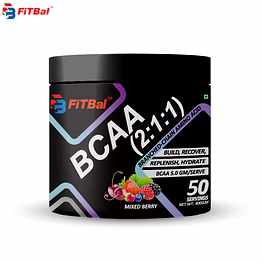 balextra bcaa (2:1:1) energy drink for workout | pre & post workout supplement | bcaa 5.0 gm per serve | 400 gram, 50 servings, mixed berry flavour