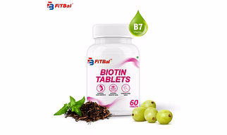Biotin Tablets |  Support Strong , Thick |Shiny Hair & Healthy Skin | Strengthens Nails | Biotin (40 mcg), Vitamin C