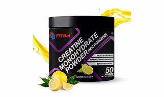 Creatine Monohydrate Powder 200GM (Micronized) | Lemon Flavour | 50 Servings | Enhances Strength & Power