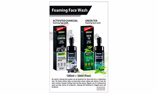 KESUDA CHARCOAL AND GREEN TEA FOAMING FACEWASH