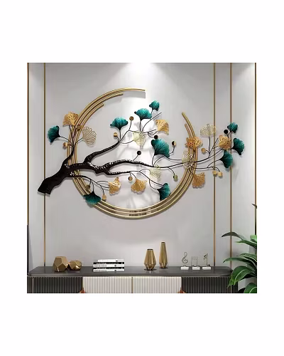 Metallic Ring Nature Metal Wall Art for Bedroom – 50×28 Inch-Amr1007
