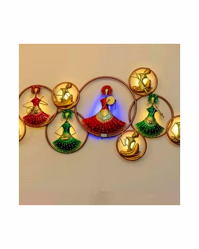 Dancing Girls Decorative Showpiece Decoration Metal Wall Hanging Art-Amr1013