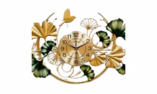 Wrought Iron Flower Wall Decorative Clock
