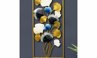 Wrought Iron Flower Wall Decor Frame