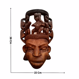 amrit kalash kushmandi traditional wooden folk mask