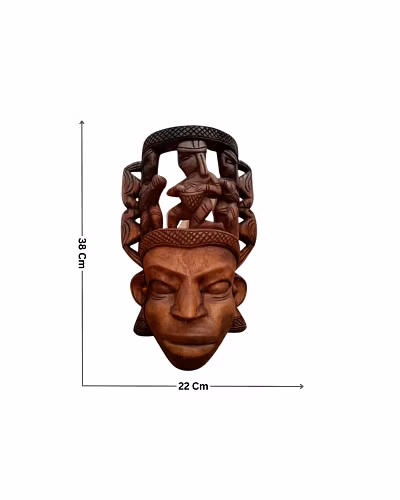 Kushmandi Traditional Wooden Folk Mask-Amr1021