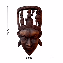 amrit kalash kushmandi folk wooden mask