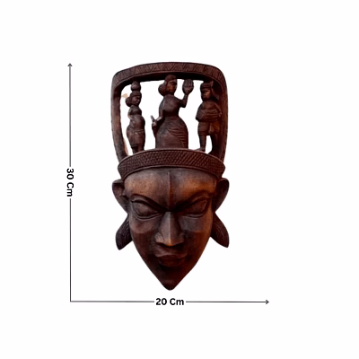 amrit kalash kushmandi folk wooden mask
