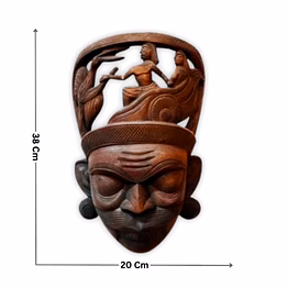 amrit kalash kushmandi ravan sita haran wooden mask