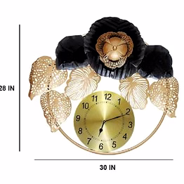 amrit kalash wrought iron brich time wall clock