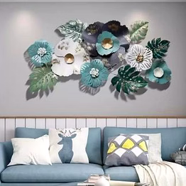 amrit kalash wrought iron elegant flower wall decor