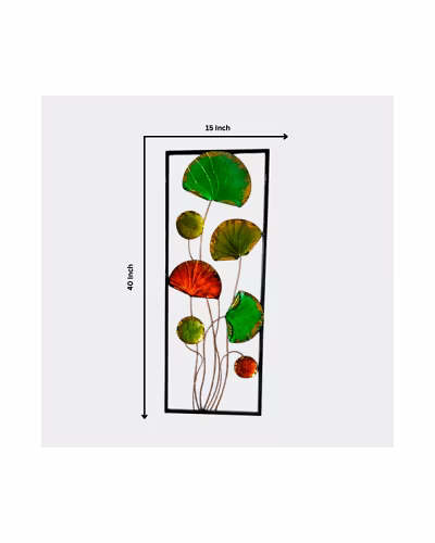 Rectangle Shape Metal Wall Art Hanging Handcrafted Decorative Showpiece-Amr1042