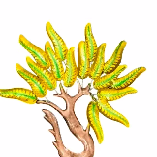 amrit kalash wrought iron yellow and brown tree wall decor