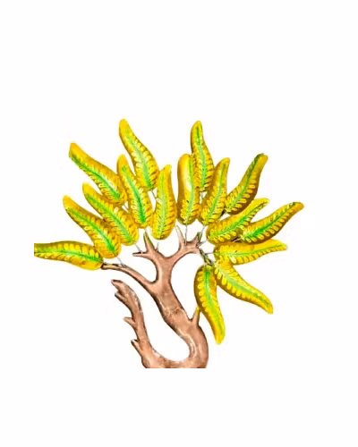 Wrought Iron Yellow and Brown Tree Wall Decor-Amr1044