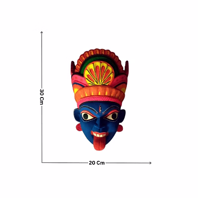 amrit kalash kushmandi mashan kali wooden mask