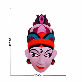 amrit kalash kushmandi wearable wooden face mask – brahmacharini wood mask