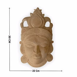 amrit kalash kushmandi wearable wooden face mask – mahagauri wooden mask