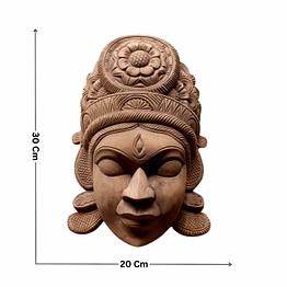amrit kalash kushmandi wearable wooden face mask – shailaputri wooden mask