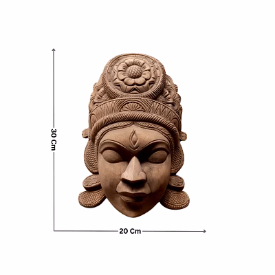 amrit kalash kushmandi wearable wooden face mask – shailaputri wooden mask