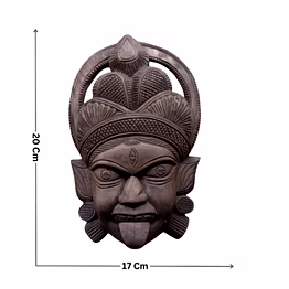 amrit kalash kushmandi wooden mask kali gomira dance face mask wall hanging & decor