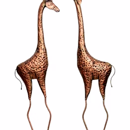 amrit kalash wrought iron giraffe set of 2