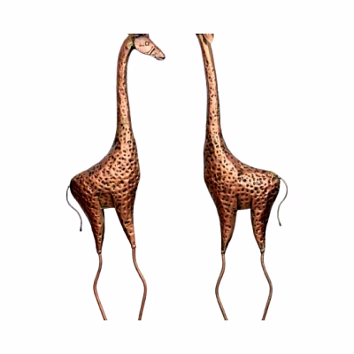 amrit kalash wrought iron giraffe set of 2