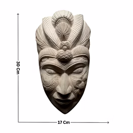 amrit kalash native indian kushmandi wooden face mask – wall hanging & decor