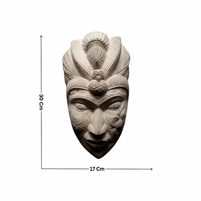amrit kalash native indian kushmandi wooden face mask – wall hanging & decor