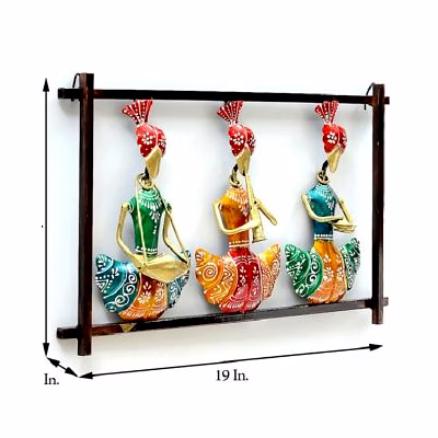 amrit kalash wrought iron 3 sardar musician wall decor