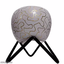 amrit kalash wrought iron flower pot with stand