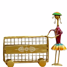 amrit kalash wrought iron lady tissue holder