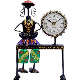 amrit kalash wrought iron elegant lady decor clock