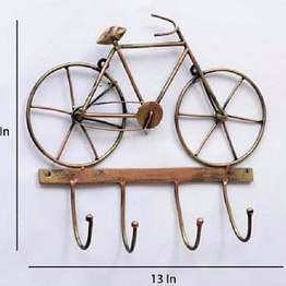 amrit kalash wrought iron wall hanging cycle key holder