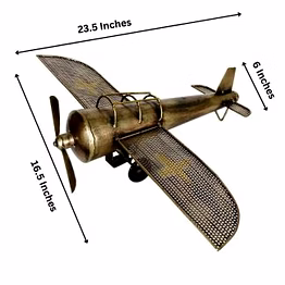 amrit kalash handcrafted metal airplane wall art and table decor showpiece (23×4.5×16.5) inch