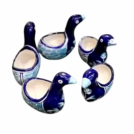 amrit kalash blue pottery handmade duck tissue paper holder