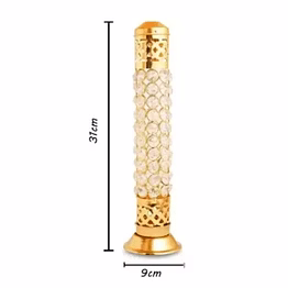 amrit kalash brass agarbatti stand incense stick holder (crystal/gold)