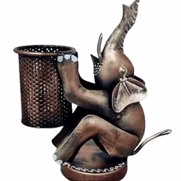 amrit kalash iron elephant handicraft pen holder