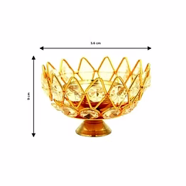 amrit kalash flower shape brass oil lamp / diya diwali decoration & gift