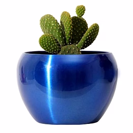 amrit kalash wrought iron blue desk flower pot planter