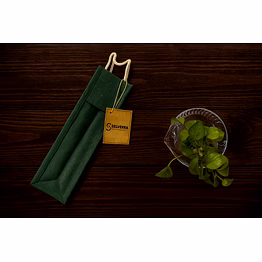 eco-friendly alcohol gift bags with rpet window (alcohol gift bags made of laminated jute and recycled plastic/ 100% sustainable)