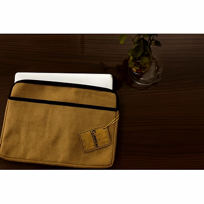 eco-friendly sleek laptop sleeves (100% biodegradable jute/canvas laptop sleeves)