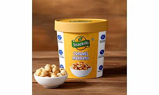 Snackriti Caramel Makhana – Sweet, Crunchy & Irresistible